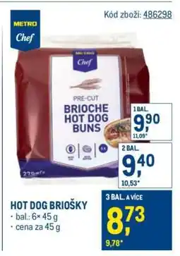 Makro HOT DOG BRIOŠKY nabídka