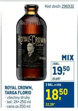 Makro Royal Crown, Targa Florio nabídka