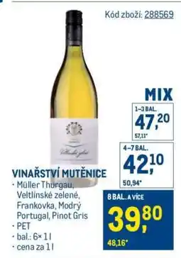 Makro Vinařství Mutěnice nabídka
