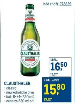 Makro Clausthaler nabídka