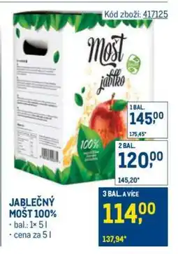Makro Jablečný mošt 100% nabídka