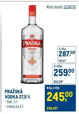 Makro Pražská Vodka 37,5 % nabídka