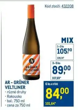 Makro AR Grüner Veltliner nabídka