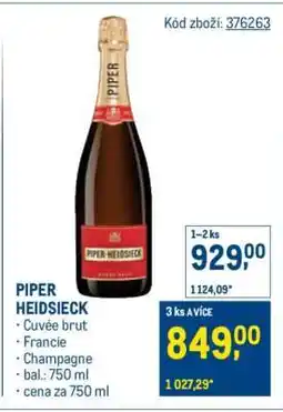 Makro PIPER HEIDSIECK nabídka