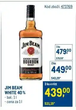 Makro Jim Beam White 40% nabídka