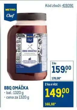 Makro BBQ omáčka nabídka