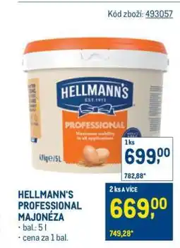 Makro HELLMANN'S PROFESSIONAL MAJONÉZA nabídka