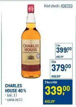 Makro CHARLES HOUSE 40 % nabídka