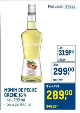 Makro MONIN DE PECHE CREME 16 % nabídka