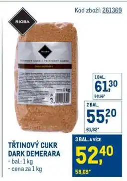 Makro Třtinový cukr Dark Demerara nabídka
