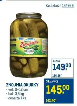 Makro Znojmia Okurky nabídka