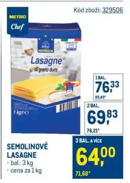 Makro SEMOLINOVÉ LASAGNE nabídka