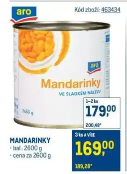 Makro Mandarinky nabídka