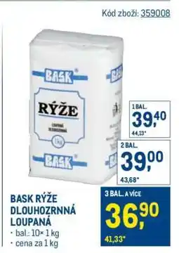 Makro BASK RÝŽE DLOUHOZRNNÁ LOUPANÁ nabídka