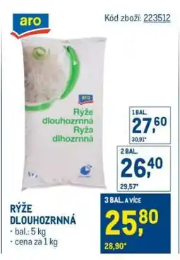 Makro Rýže dlouhozrnná nabídka