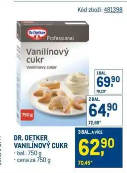 Makro Dr. Oetker Vanilínový cukr nabídka