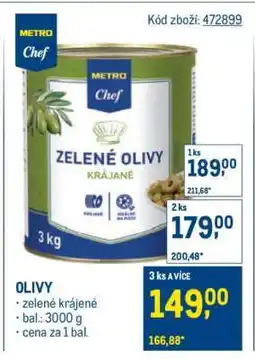 Makro ZELENÉ OLIVY KRÁJANÉ nabídka