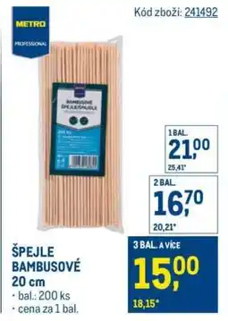 Makro ŠPEJLE BAMBUSOVÉ nabídka