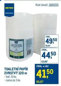 Makro TOALETNÍ PAPÍR 2VRSTVÝ 120 m nabídka