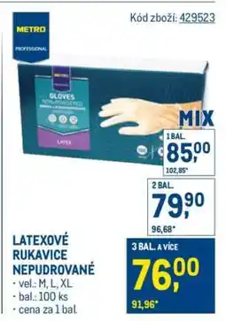 Makro LATEXOVÉ RUKAVICE NEPUDROVANÉ nabídka