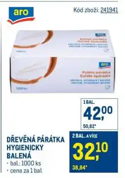 Makro DŘEVĚNÁ PÁRÁTKA HYGIENICKY BALENÁ nabídka