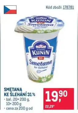 Makro Smetana ke šlehání 31 % nabídka