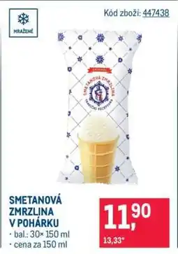 Makro SMETANOVÁ ZMRZLINA V POHÁRKU nabídka