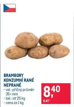 Makro Brambory konzumní rané neprané nabídka