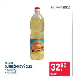 Makro Sunol slunečnicový olej nabídka