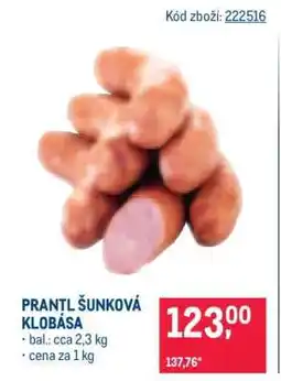 Makro PRANTL ŠUNKOVÁ KLOBÁSA nabídka