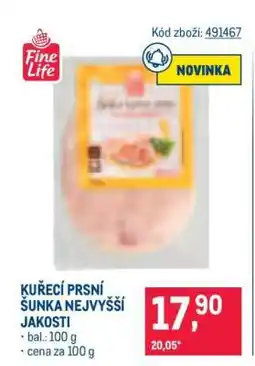 Makro KUŘECÍ PRSNÍ ŠUNKA NEJVYŠŠÍ JAKOSTI nabídka