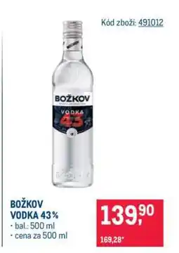 Makro BOŽKOV VODKA 43% nabídka