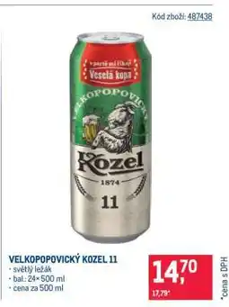 Makro Velkopopovický Kozel 11 nabídka