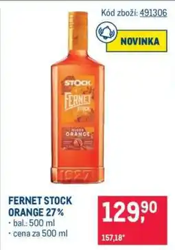 Makro FERNET STOCK ORANGE 27 % nabídka