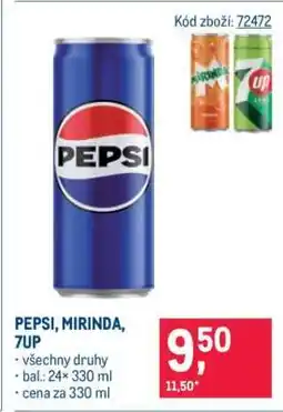 Makro Pepsi, Mirinda, 7Up nabídka