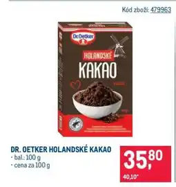 Makro Dr. Oetker Holandské kakao nabídka