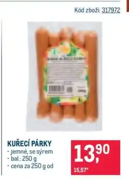 Makro Kuřecí párky nabídka