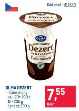 Makro Olma Dezert nabídka
