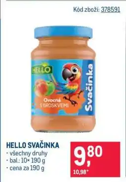 Makro HELLO Svačinka nabídka