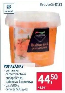 Makro Pomazánky nabídka