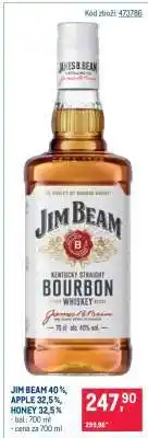 Makro JIM BEAM 40 %, APPLE 32,5 %, HONEY 32,5 % nabídka