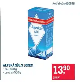 Makro Alpská sůl s jodem nabídka