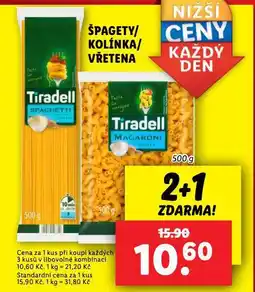 Lidl Špagety / kolínka / vřetena nabídka