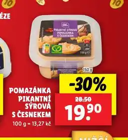 Lidl Pomazánka pikantní sýrová s česnekem nabídka