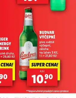 Lidl Budvar výčepní nabídka