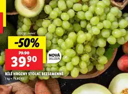 Lidl Bílé heozny stolní bezsemenné nabídka