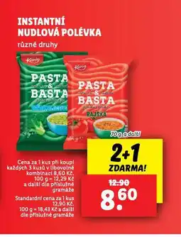 Lidl Instantní nudlová polévka nabídka