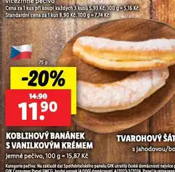 Lidl Kolbihový banánek s vanilkovým krémem nabídka