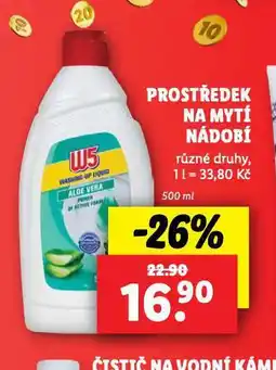 Lidl W5 mycí prostředek na nádobí nabídka