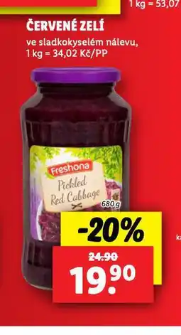 Lidl Červené zelí nabídka